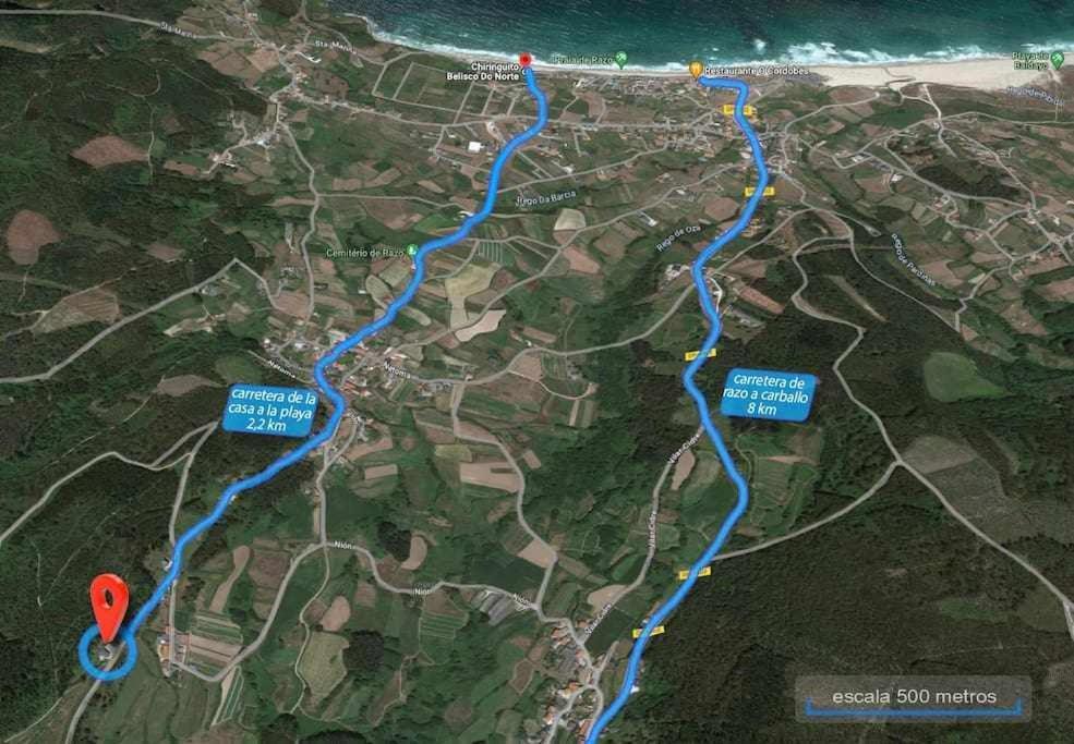 Ag Casa Anema 10 Huespedes A 2Km De La Playa Razo Villa La Coruña Eksteriør bilde